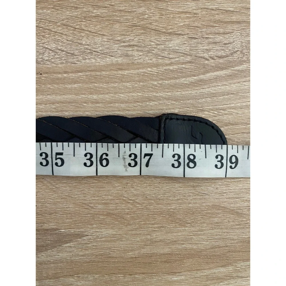 Hollister Braided Leather Belt Unisex 39 Inch Brown Woven Boho Western Y2k Indie